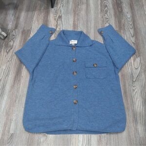 Cozy Blue ButtonSweater